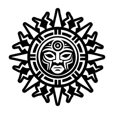 Güneş tanrısı sembolünün doldurulmuş bir simgesi