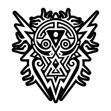 Eski hiyeroglif dövmenin katı bir simgesi.