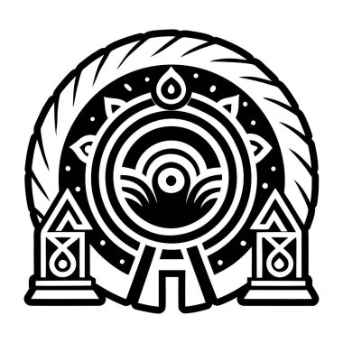 Kozmik portal dövmesinin bir simgesi.