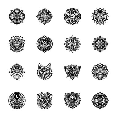 Yerli ataları dövmesinin doldurulmuş bir simgesi