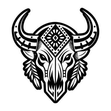 Süslü kabile kızılderili kafası