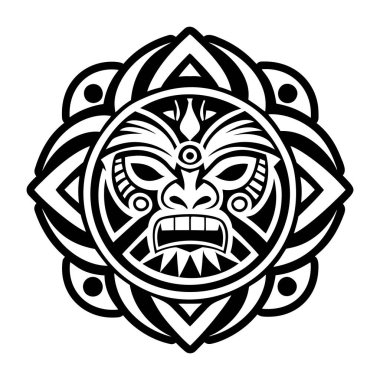 Yerel maske dövmesinin sembolü.
