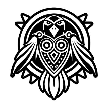 Yerli kuş sembolünün doldurulmuş bir biçim simgesi