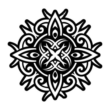 Kılavuz dövme tasarımının katı bir simgesi