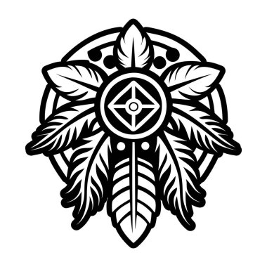 Katı bir şifalı tüy sembolü.