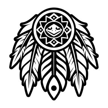 Şahin tüyü dövmesinin doldurulmuş bir simgesi.