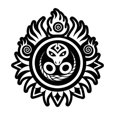 Ateş yılanı dövmesinin sembolü.