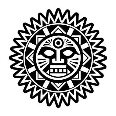 Güneş tanrısı sembolünün doldurulmuş bir simgesi