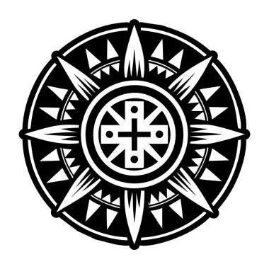 Sihirli tekerlek sembolünün bir simgesi.