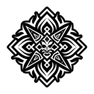 Geometrik dövmenin doldurulmuş bir simgesi