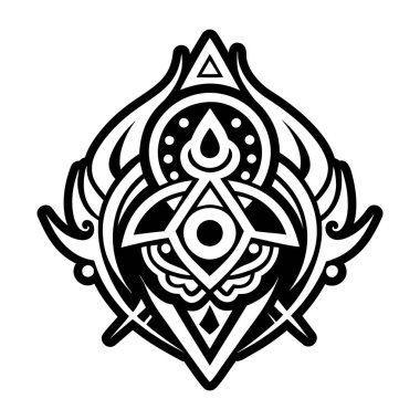 Bir kabile süslemesinin vektör çizimi