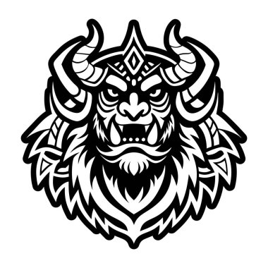 Boynuzlu canavar karakterini gösteren bir simge