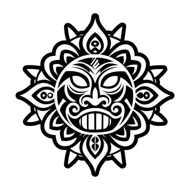 Şişko kutsal maskeyi gösteren doldurulmuş bir simge