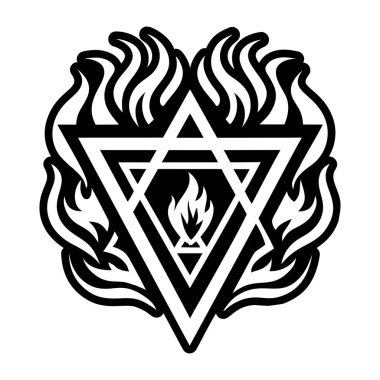 Sonsuz alevleri gösteren bir sembol.