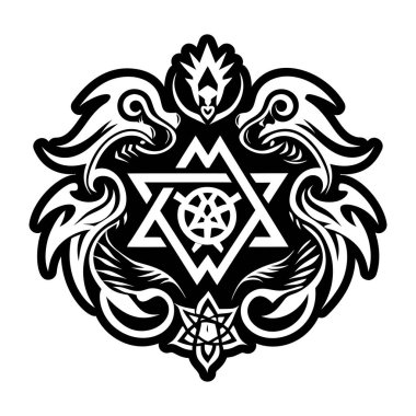 Katı simge, yaşayan canlıları kabartma stilinde gösterir