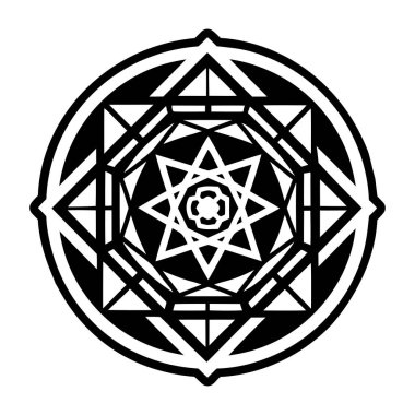 Geometrik şekli tasvir eden katı simge