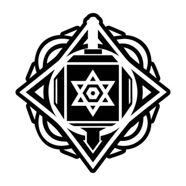 Hanuka simgesi gösteren kabartma biçimi simgesi