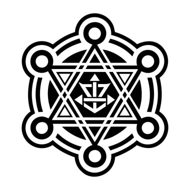 Kabbalistik sembol gösteren dolu bir biçim simgesi