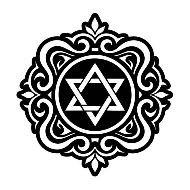 Kutsal yıldız desenini gösteren katı bir simge