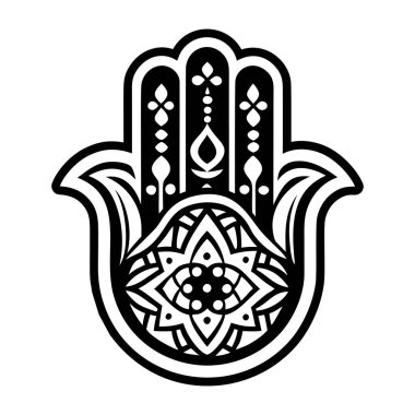 Hamsa el cazibesini gösteren doldurulmuş bir simge