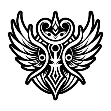 Katı simge kanatlı Serafim meleğini gösteriyor