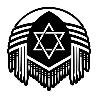 Dua şalını tasvir eden katı bir simge