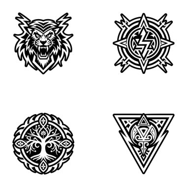 Savaşçı miğferi dövmesinin sembolü.