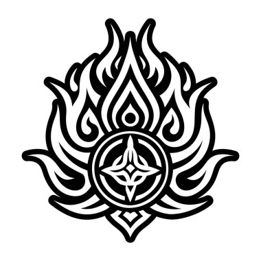 Kutsal ateş dövmesinin sembolü.