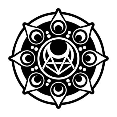 Ay faz sembollerinin tam biçimli simgesi