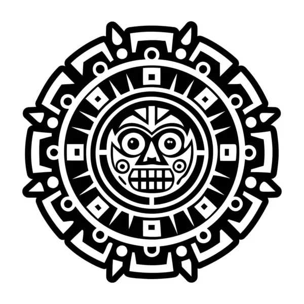 Aztek takvim sembolünün katı biçim simgesi