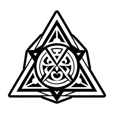 Eski üçgen sembolünün doldurulmuş bir biçim simgesi