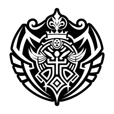 Kraliyet sembolü dövmesinin katı bir simgesi