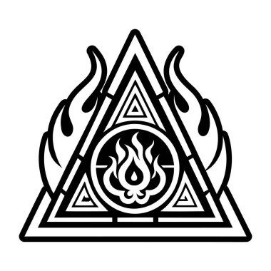 Ateş Üçgeni dövmesinin sembolü.