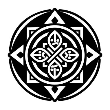 Antik düğüm dövmesinin doldurulmuş bir simgesi