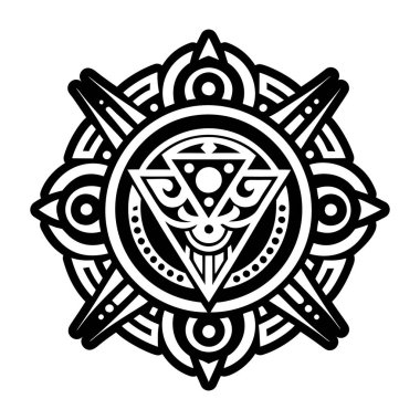 Şamanik sembolün katı biçim simgesi