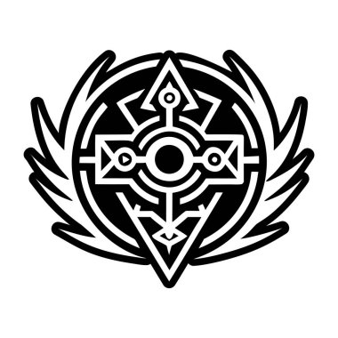 Kutsal mühür dövmesinin katı bir simgesi.