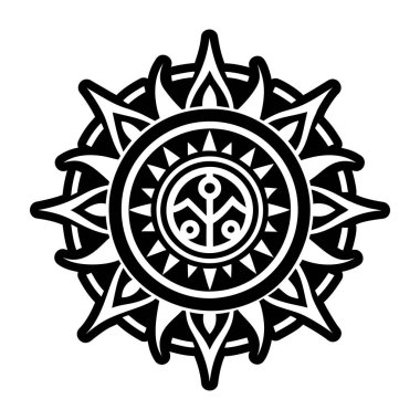 Güneşe tapma sembolünün doldurulmuş bir simgesi