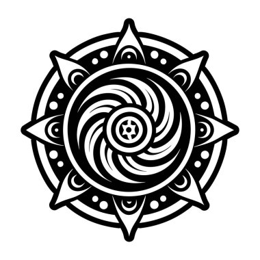 Kozmik spiral dövmenin katı bir simgesi