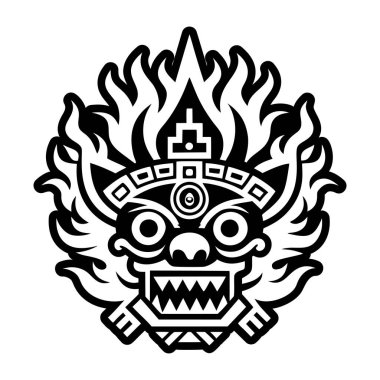 Bir xiuhtecuhtli dövmesi simgesi
