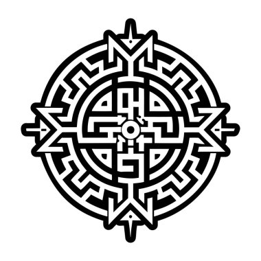 Antik bilgi sembolünün doldurulmuş bir stil simgesi