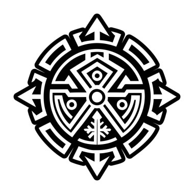 Antik rün sembolünün katı bir simgesi