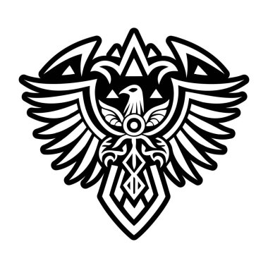 Thunderbird sembolü dövmesinin doldurulmuş bir simgesi