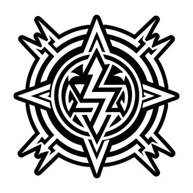 Yıldırım çarpması dövmesinin sembolü.