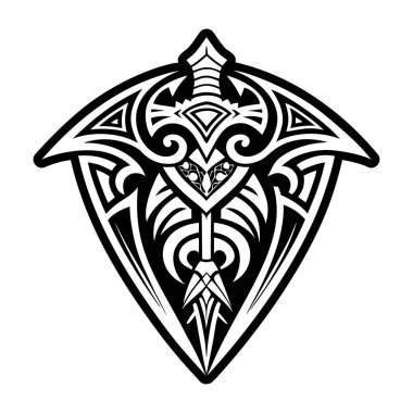 Kabilenin ok başı dövmesinin sembolü.