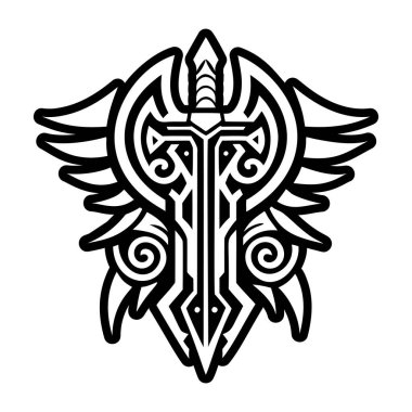Kabile kılıç sembolünün doldurulmuş bir simgesi