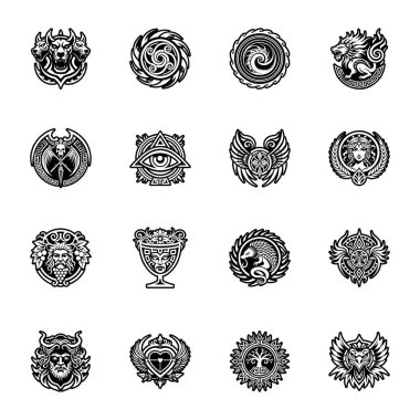 Mızrak dövmesi gösteren katı bir biçim simgesi