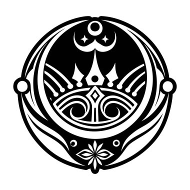 Hilal dövmesi olan doldurulmuş bir simge