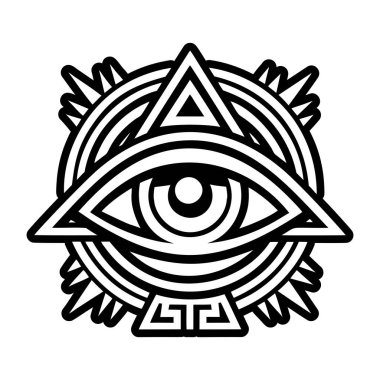 Tüm gizemli dövmeleri gösteren doldurulmuş bir biçim simgesi