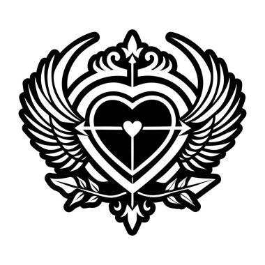 Melek aşk dövmesi içeren bir sembol.