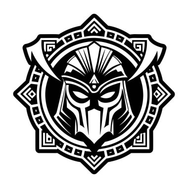 Savaşçı miğferi tasvir eden bir sembol.